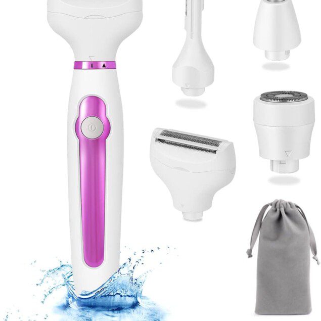 Rasoir électrique rechargeable 4en1 pour femmes : épilation indolore du corps, des sourcils et des zones sensibles