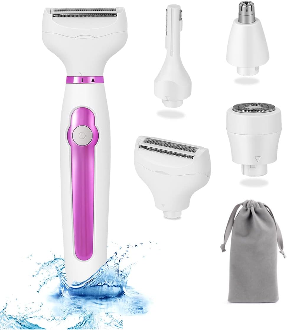 Rasoir électrique rechargeable 4en1 pour femmes : épilation indolore du corps, des sourcils et des zones sensibles