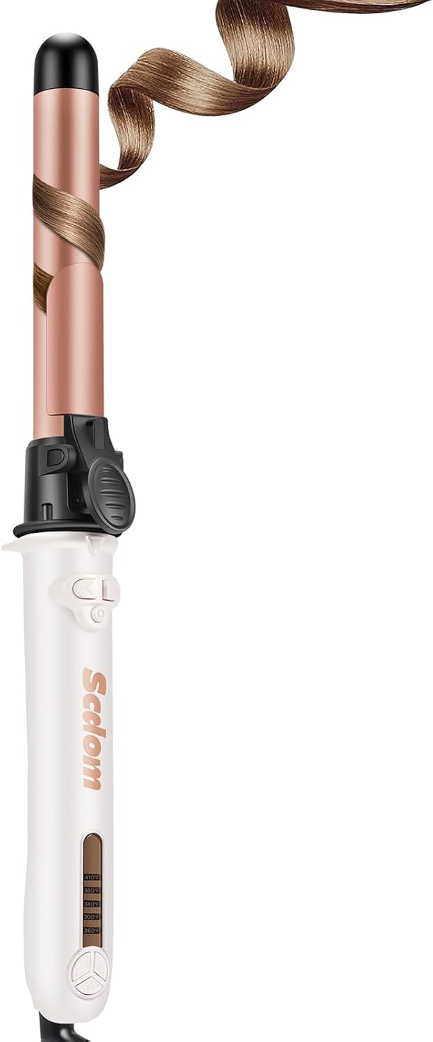 Bigoudi automatique pour des boucles parfaites : 5 réglages de chaleur et rotation à 360°