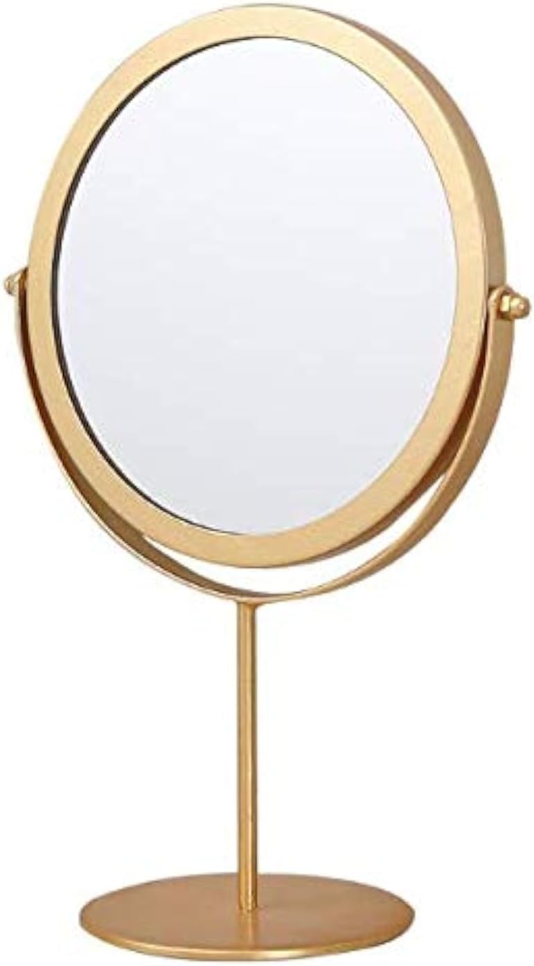Miroir rotatif en métal de 19 cm : le compagnon idéal pour les amateurs de maquillage
