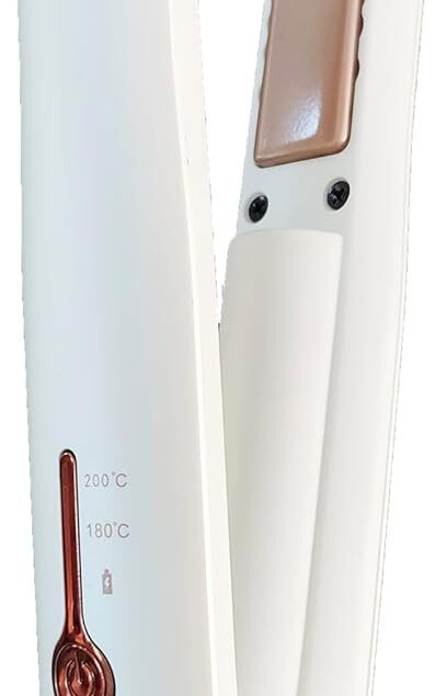 Mini fer à lisser sans fil : lisseur portable en céramique pour cheveux courts avec batterie 3000mA et protection anti-brûlure