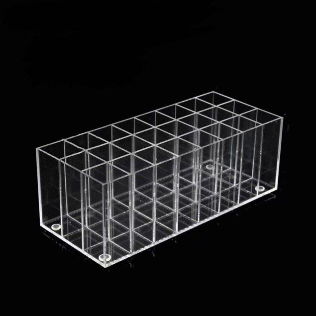 Organiseur maquillage en acrylique transparent : rangement élégant pour cosmétiques et bijoux