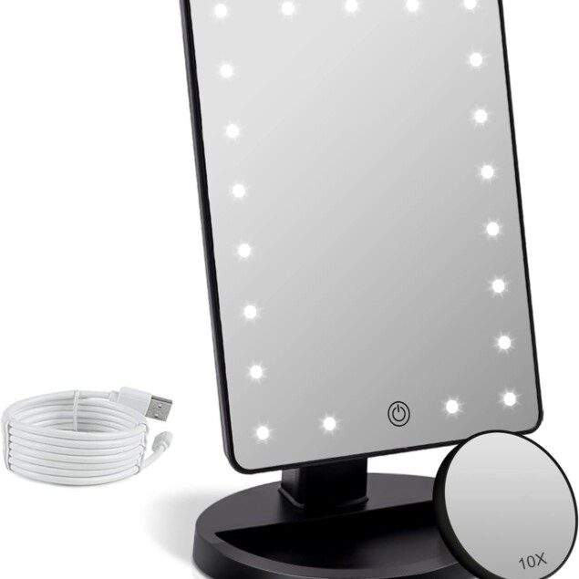 Miroir de maquillage éclairé avec lumière LED : l'allié parfait pour les passionnées de beauté