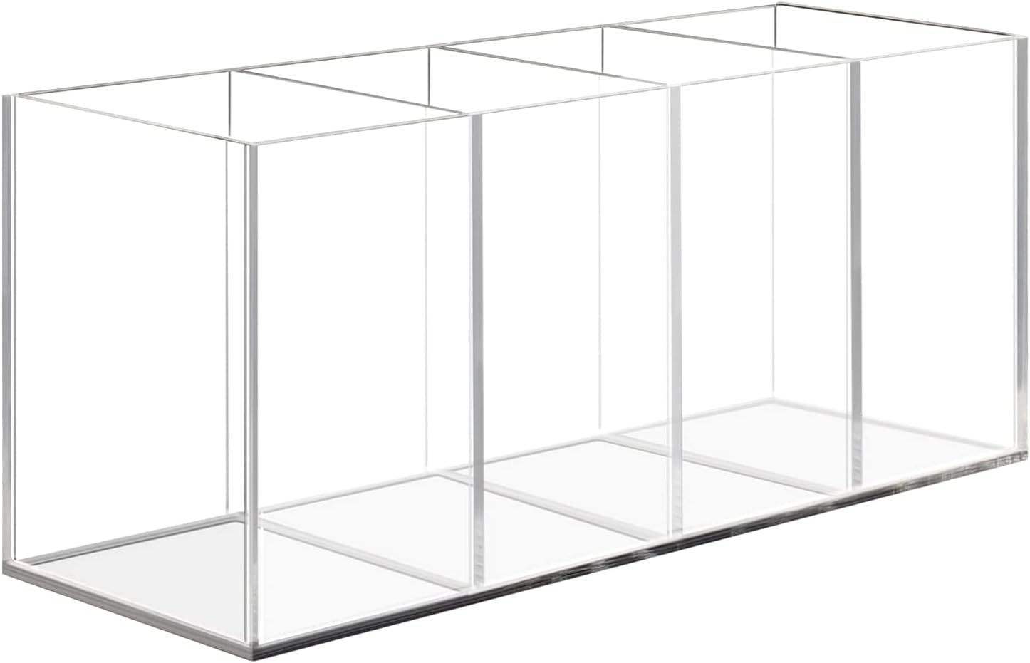 Organisateur de maquillage en acrylique transparent : le rangement idéal pour les passionnés de beauté Optimisez votre espace avec 4 compartiments pratiques pour pinceaux, poudres, vernis et bijoux