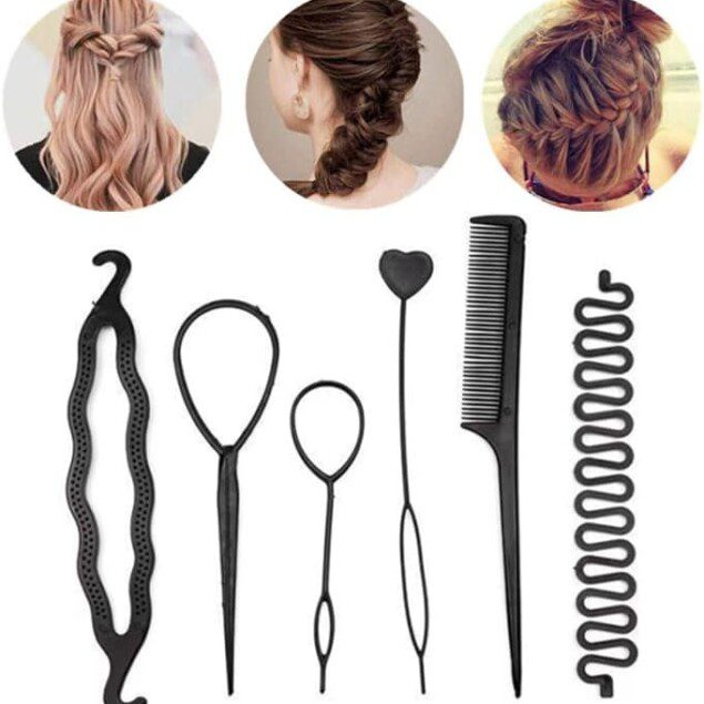 Kit de coiffure DIY : ensemble de 6 accessoires pour femmes et filles, idéal pour créer des tresses élégantes et fleuries