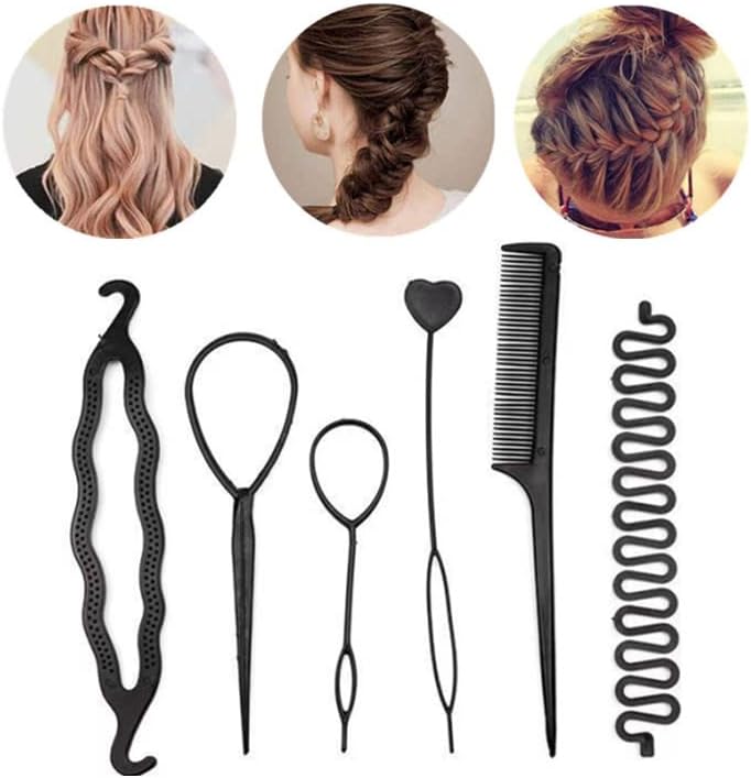 Kit de coiffure DIY : ensemble de 6 accessoires pour femmes et filles, idéal pour créer des tresses élégantes et fleuries