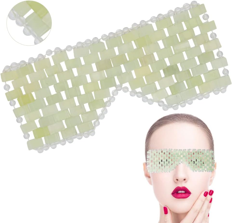Masque pour les yeux en jade : anti-âge et apaisant pour un regard frais et lumineux – Image 3
