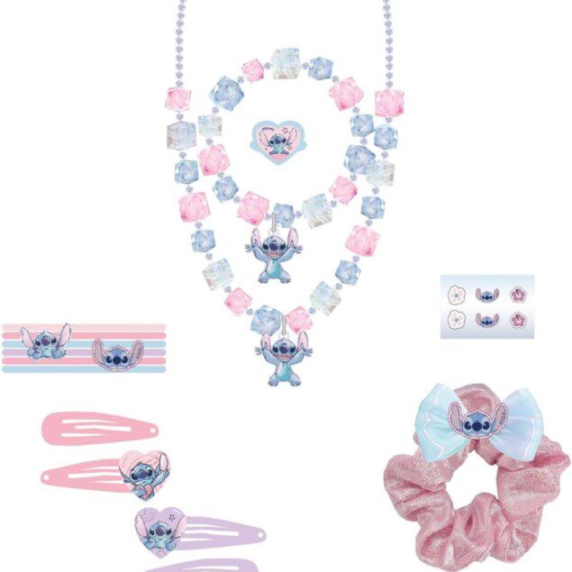 Set de beauté pour enfant Stitch : un univers coloré avec chouchous, pinces, colliers et plus
