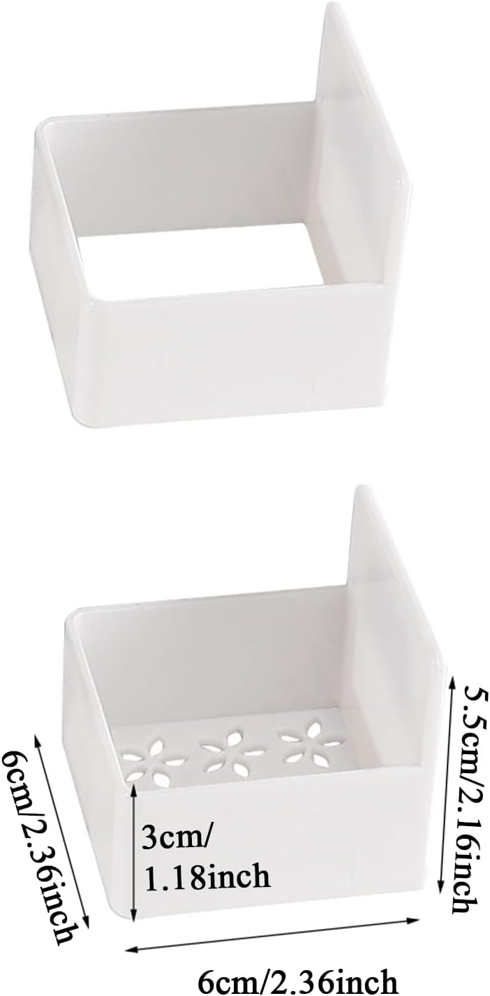 Organisateur de film alimentaire : support mural pratique pour cuisine et salle de bain Étagères adhésives sans perçage pour un rangement élégant et efficace – Image 5