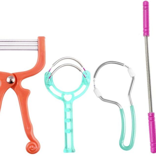 Outils d'épilation faciale : lot de 5 outils manuels pour hommes et femmes, idéal pour un visage parfaitement net