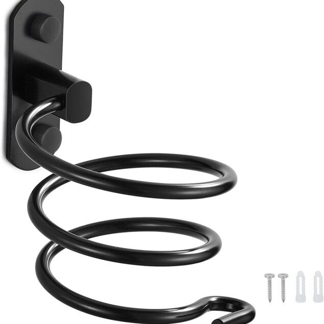 Support Mural Élégant pour Sèche-Cheveux en Aluminium