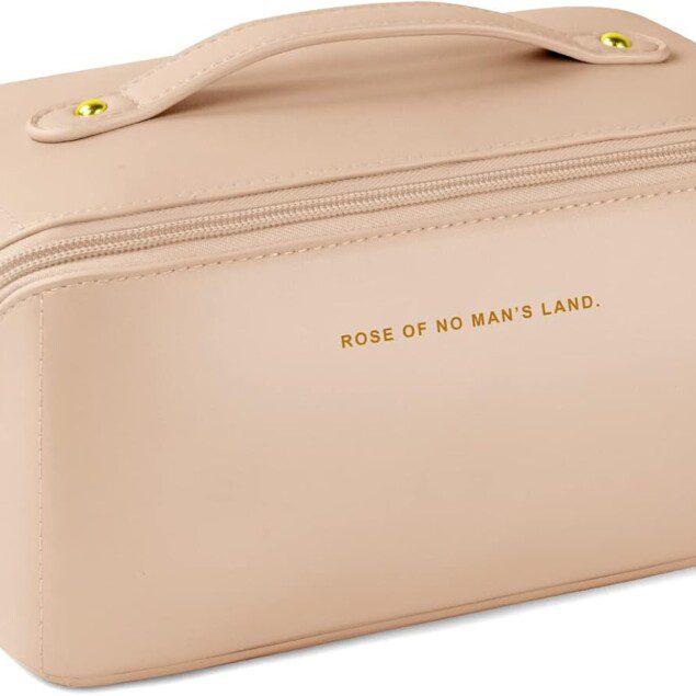 Grande trousse à maquillage voyage : l'accessoire idéal pour les femmes en déplacement   Étanche et portable, cette trousse de rangement toilette en cuir PU allie élégance et praticité