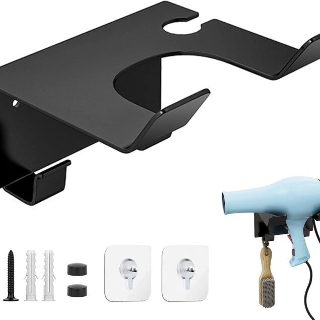 Porte sèche cheveux mural : support en acier inoxydable pour hôtel et salle de bain
Optimisez votre espace avec élégance et praticité pour un rangement parfait