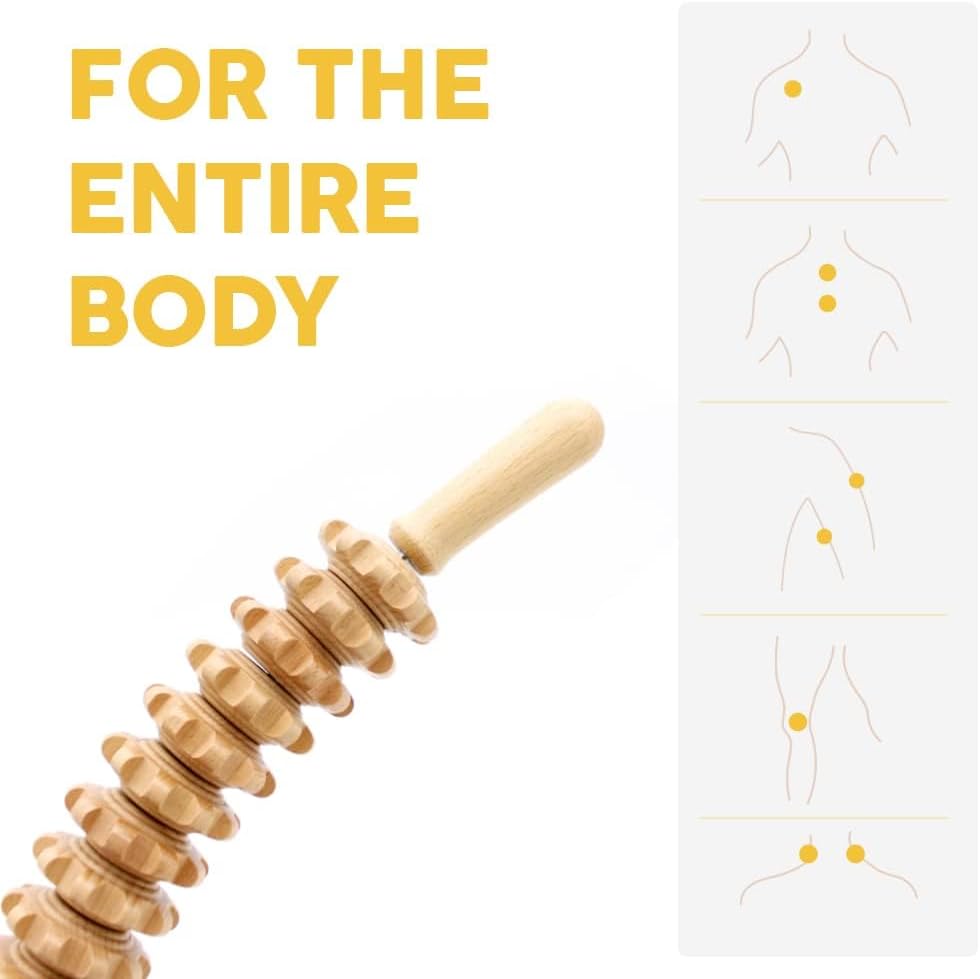 Masseur anti-cellulite en bois : le rouleau courbé idéal pour un soulagement musculaire et une relaxation totale – Image 6