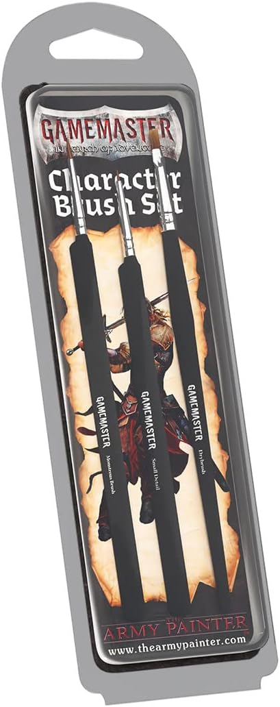 Pinceaux pour maquettes : l'ensemble essentiel pour des figurines Warhammer 40k et DND   Optimisez votre peinture avec 3 pinceaux de précision pour un rendu professionnel