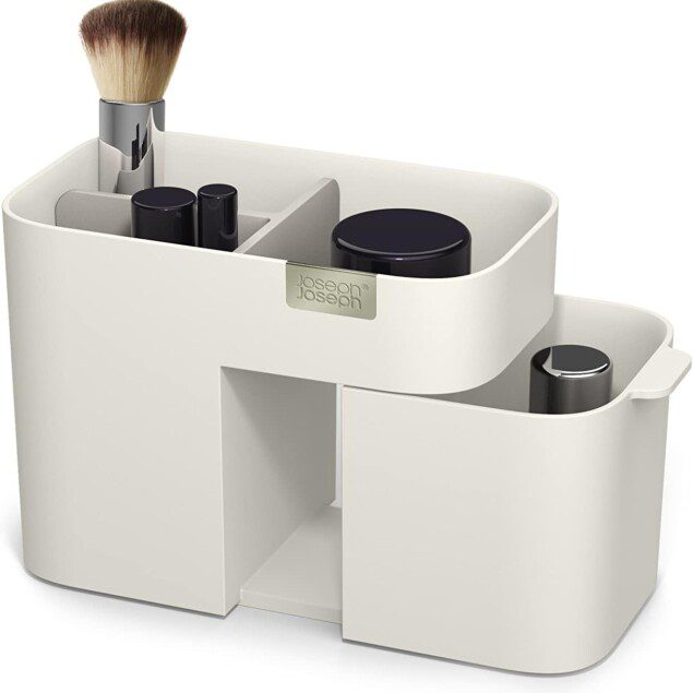 Organiseur maquillage pour passionnés de beauté : rangement compact et élégant avec tiroir facile à nettoyer