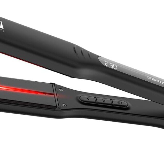 Fer à lisser professionnel à infrarouges pour des cheveux brillants et soyeux Découvrez le fer à lisser avec plaques extra-large en céramique et tourmaline, idéal pour tous les types de cheveux