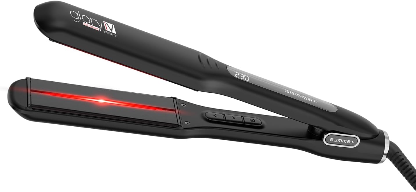 Fer à lisser professionnel à infrarouges pour des cheveux brillants et soyeux Découvrez le fer à lisser avec plaques extra-large en céramique et tourmaline, idéal pour tous les types de cheveux