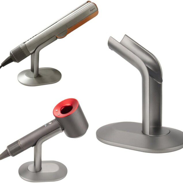 Support de fer à lisser en alliage d'aluminium pour les amoureux de coiffure : rangement élégant et pratique pour accessoires Dyson