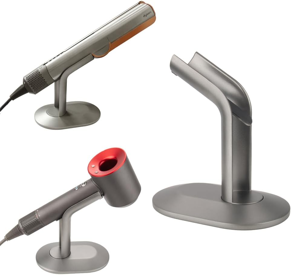 Support de fer à lisser en alliage d'aluminium pour les amoureux de coiffure : rangement élégant et pratique pour accessoires Dyson