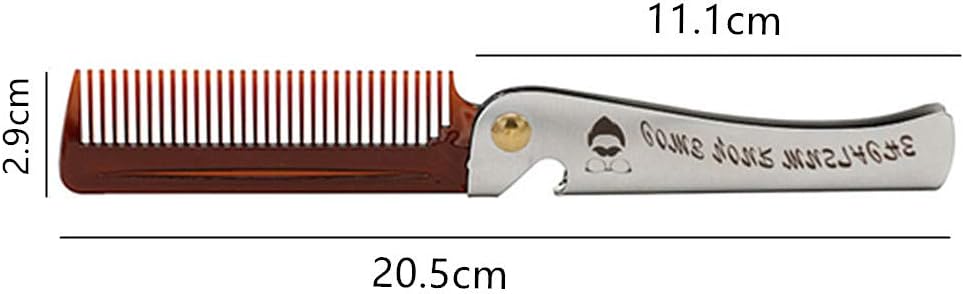 Peigne à cheveux et à barbe en acier inoxydable : l'outil idéal pour l'homme élégant en quête de style – Image 2