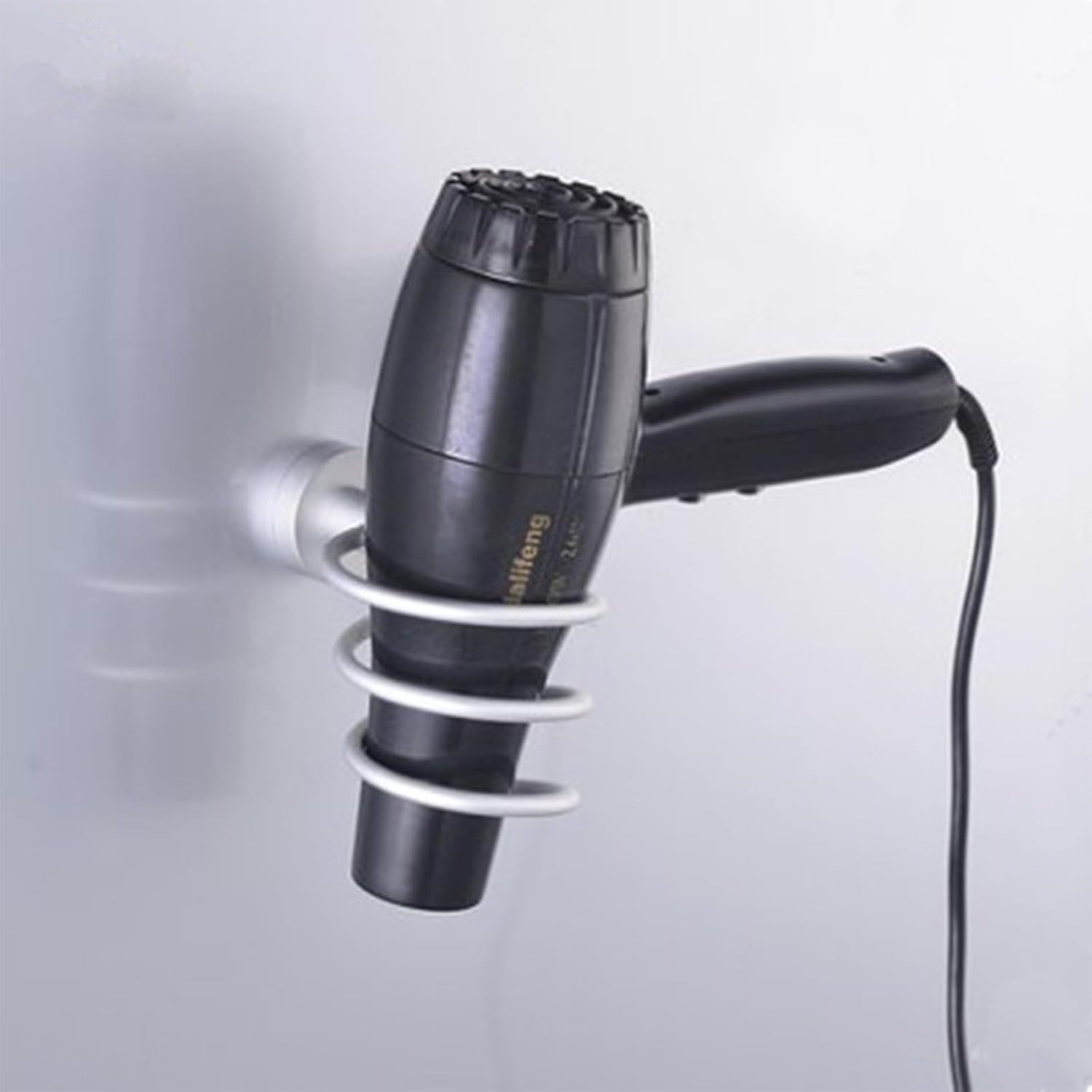Porte sèche cheveux mural en aluminium : support élégant pour salle de bain et cuisine – Image 5