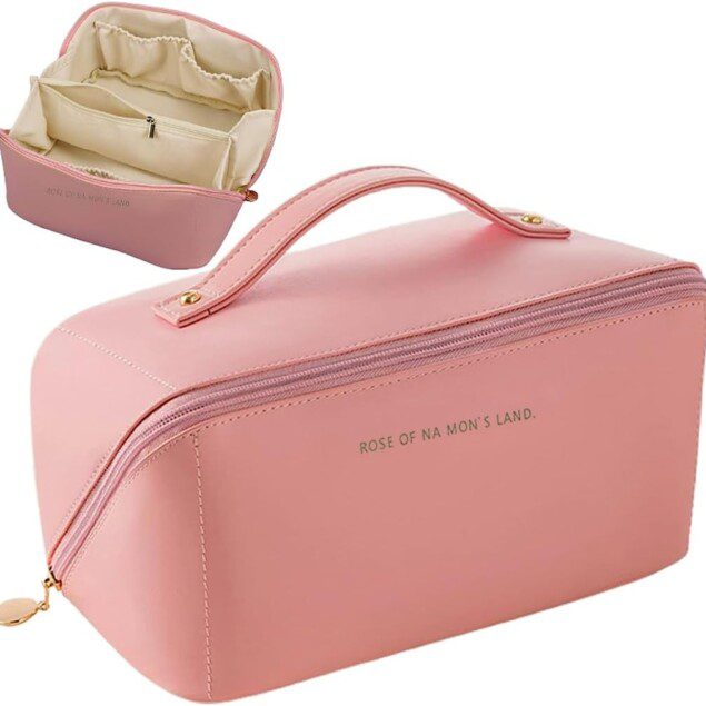 Trousse de maquillage rose : l’accessoire étanche idéal pour les femmes en voyage ou au quotidien