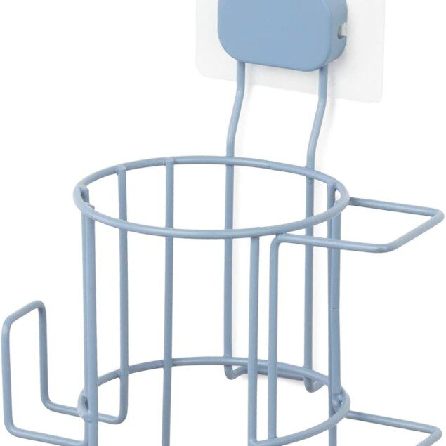 Porte sèche-cheveux adhésif sans perçage en métal : pour une salle de bain élégante et organisée