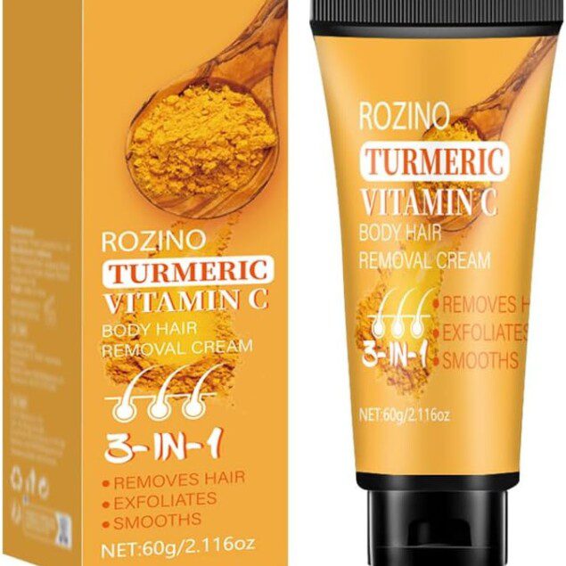 Crème dépilatoire douce au curcuma et vitamine C : l'hydratation idéale pour les femmes à la peau sensible