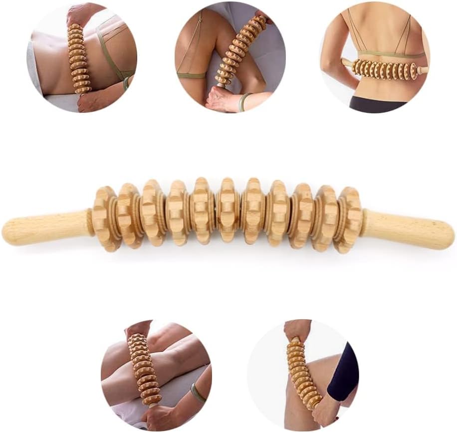 Masseur anti-cellulite en bois : le rouleau courbé idéal pour un soulagement musculaire et une relaxation totale – Image 3