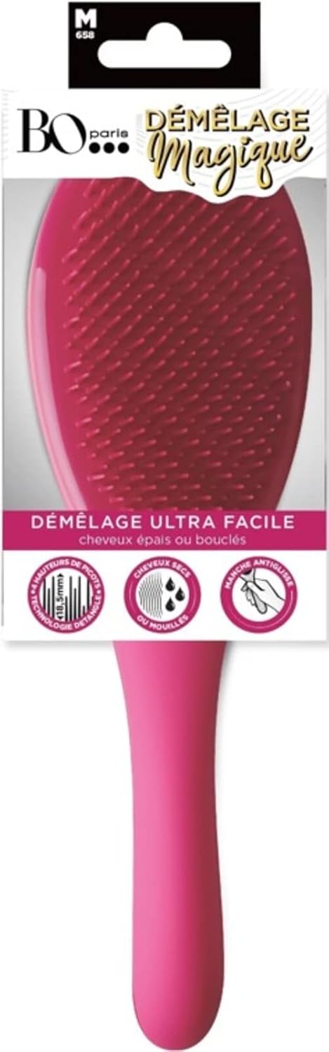 Brosse à cheveux démêlage magique : parfaite pour cheveux épais ou bouclés, sur cheveux secs ou mouillés