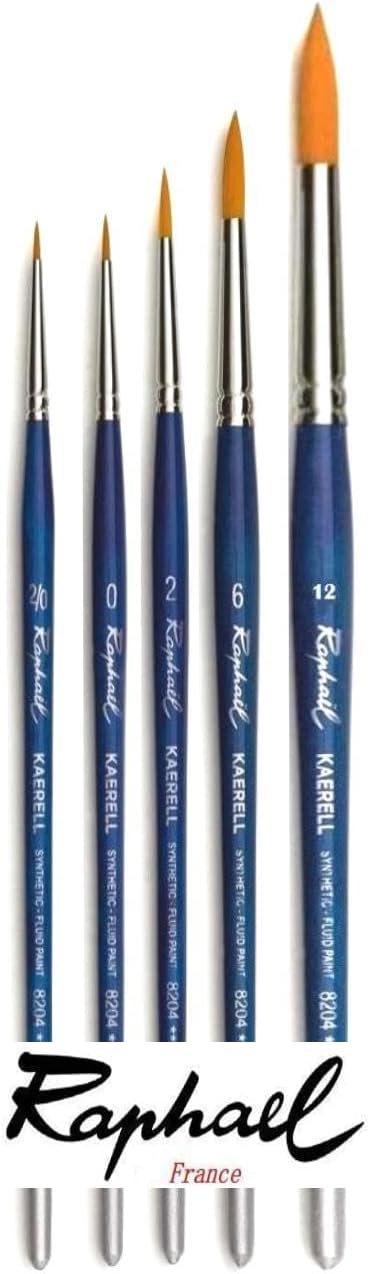 Pinceaux de précision pour artistes : set de 5 pièces Raphael Série 8204 Kaerell pour des détails exquis – Image 4