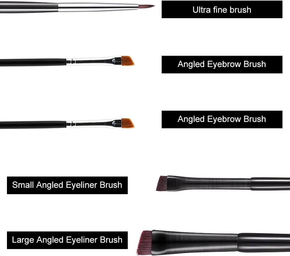 Pinceaux de maquillage biseautés : 5 pinceaux eyeliner inclinés pour un regard sublimé et précis – Image 7