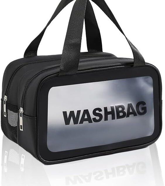 Trousse de toilette transparente pour femme : idéale pour voyager avec style et praticité