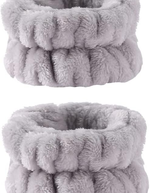 Bracelet de lavage de visage et bandeau de poignet en flanelle : pour femmes et filles, l'élégance du spa à domicile