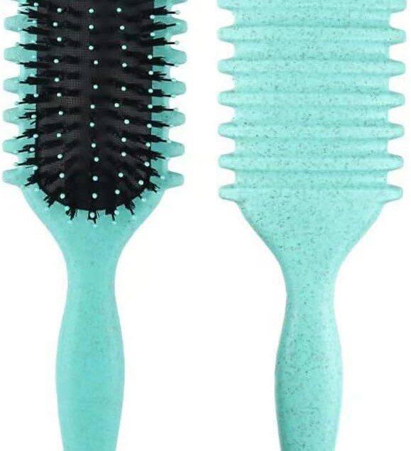 Brosse à cheveux bouclés : l'outil essentiel pour peigner et façonner vos boucles avec élégance   Brosse de coiffage en poils de sanglier, idéale pour hommes et femmes souhaitant définir leurs boucles