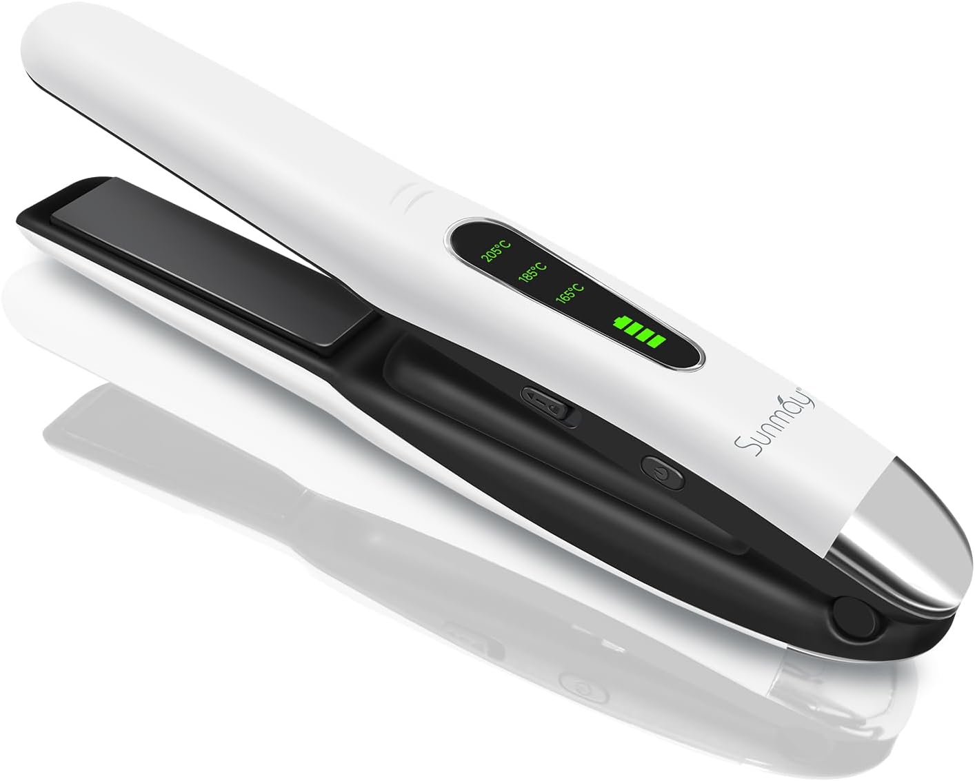 Fer à lisser sans fil 2 en 1 pour cheveux : lisseur et boucleur portable pour un coiffage rapide et élégant