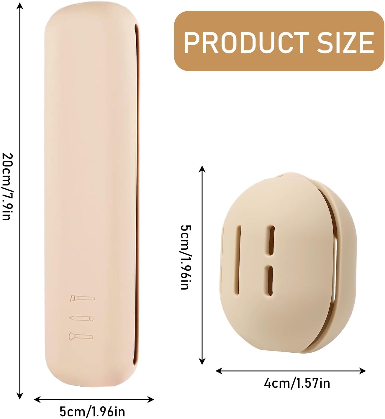 Étui à pinceau de maquillage en silicone : rangement pratique et élégant pour les passionnées de beauté en voyage – Image 3