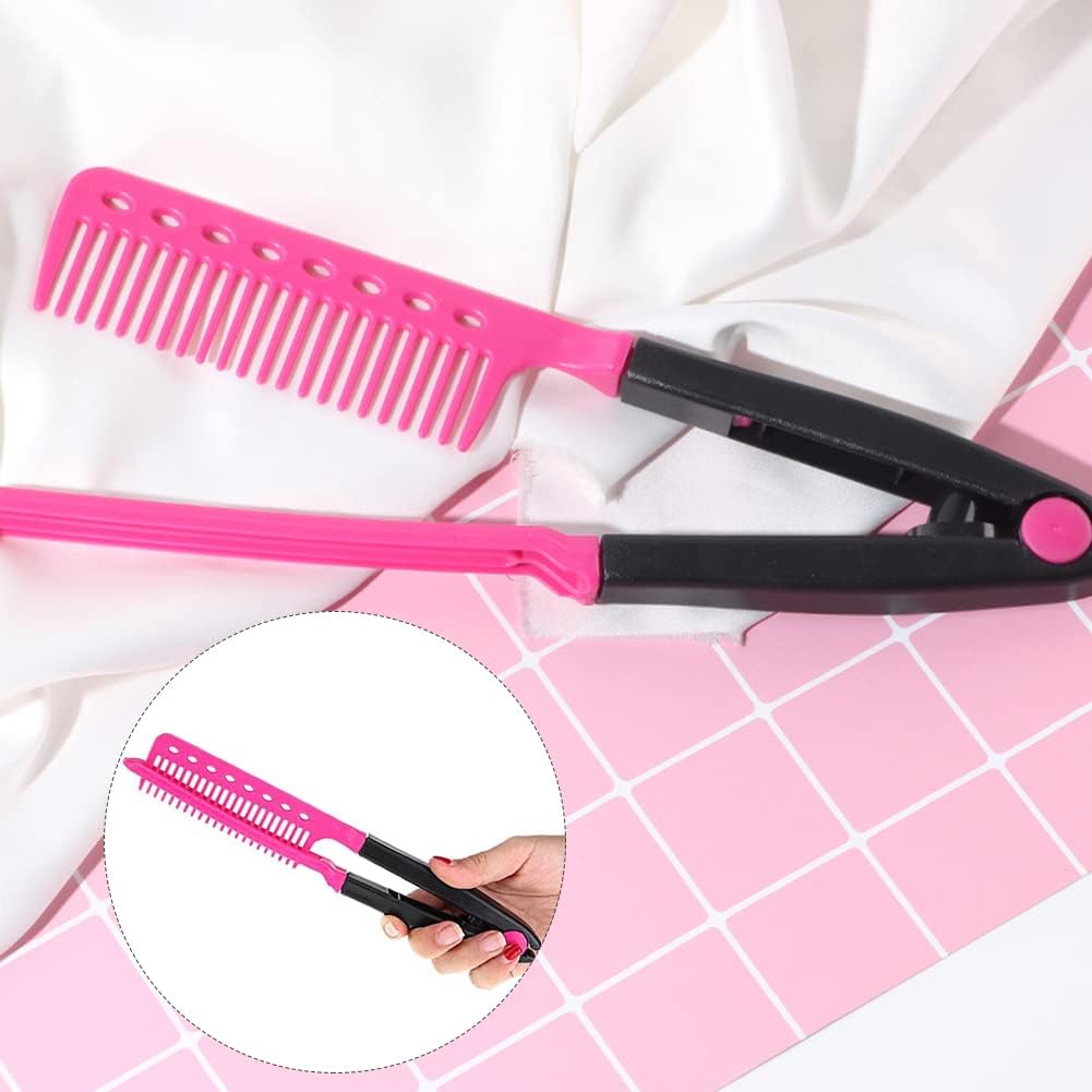Peigne à lisser en forme de V : l'outil idéal pour des cheveux lisses et soyeux à la maison ou en salon de coiffure – Image 5