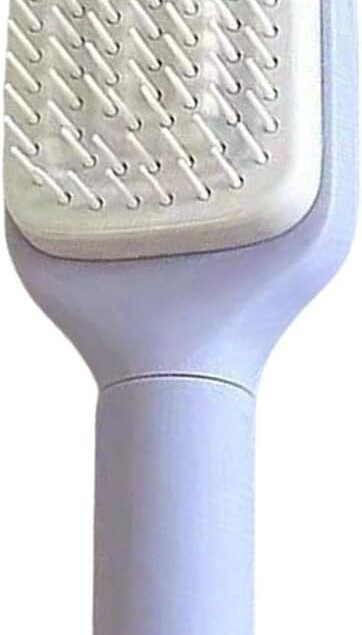 Brosse à cheveux à poils rétractables : la solution facile à nettoyer pour un coiffage sans enchevêtrement Idéale pour les cheveux raides et bouclés, profitez d'une expérience antistatique et pratique avec cette brosse portable à poignée rotative.