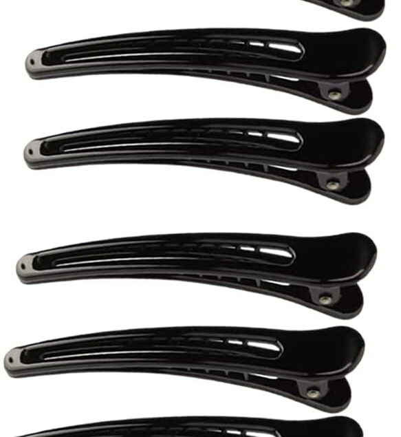 Pinces à cheveux professionnelles : 6 pcs bec de canard antidérapantes pour un maquillage et une coiffure impeccables