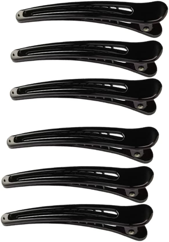 Pinces à cheveux professionnelles : 6 pcs bec de canard antidérapantes pour un maquillage et une coiffure impeccables