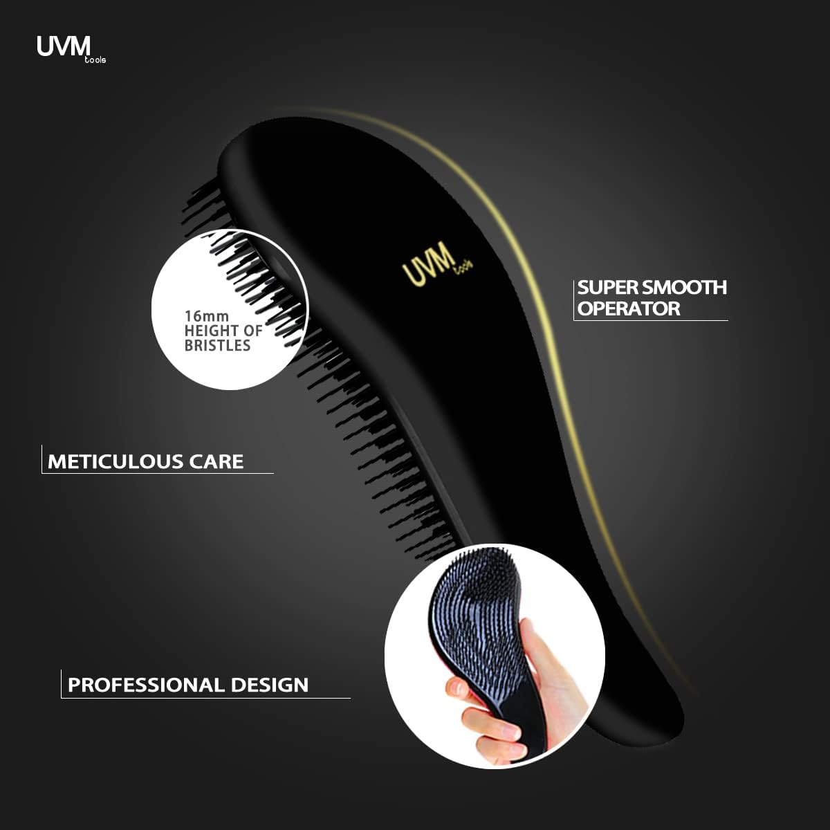 Brosse à cheveux démêlante : l'outil parfait pour femmes, filles et enfants Faites glisser facilement la brosse sur tous types de cheveux mouillés, fins, bouclés, épais et afro – Image 4