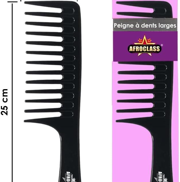 Peigne démêlant à dents larges : l'outil idéal pour sublimer votre coiffure afro