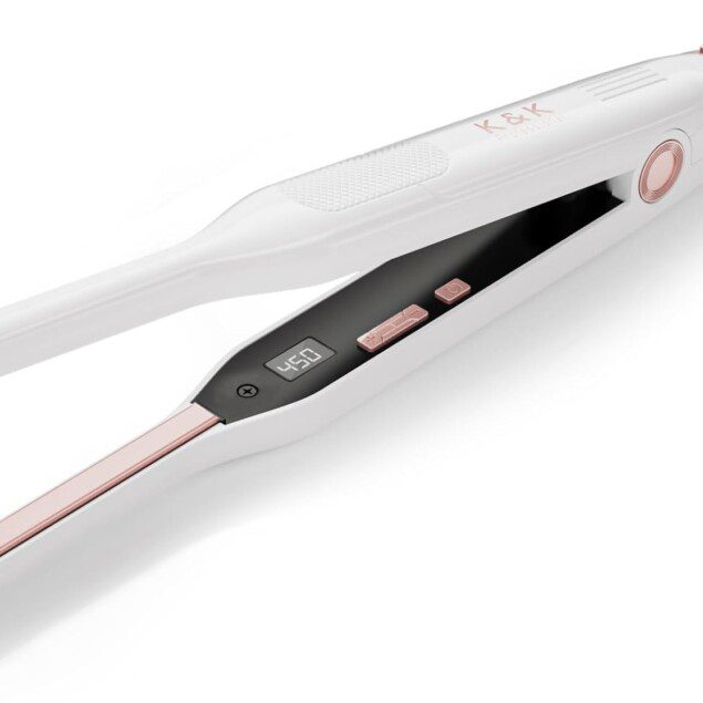 K&K Mini lisseur cheveux court : l'outil 2 en 1 idéal pour sublimer franges et barbes en un temps record