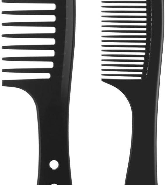 Peigne démêlant à dents larges en fibre de carbone : l'outil idéal pour les cheveux longs, bouclés ou droits