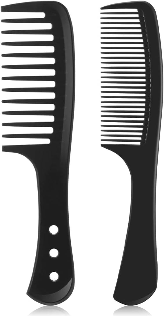 Peigne démêlant à dents larges en fibre de carbone : l'outil idéal pour les cheveux longs, bouclés ou droits