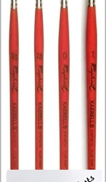 Pinceau aquarelle Kaerell SÉRIE 8394 : set de 4 pcs pour artistes vegans, précision et finesse garanties