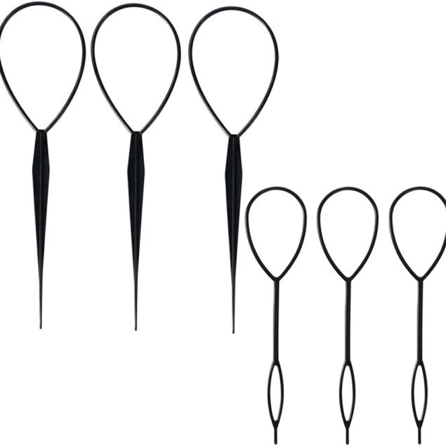 Accessoires de coiffure : 6 pièces pour un chignon simple et élégant pour femmes et filles   Facilitez votre coiffure avec cet outil de tresse idéal pour les débutants