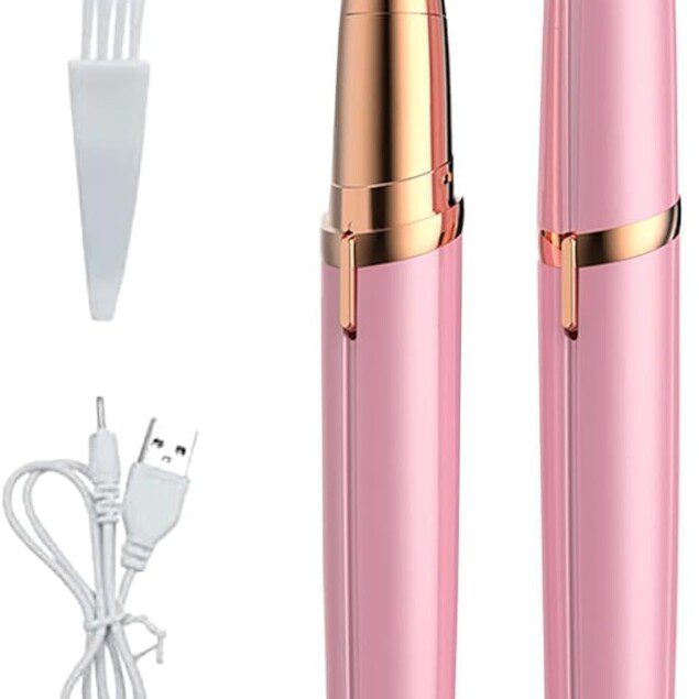 Tondeuse à sourcils rechargeable pour femme : épilation indolore et précise du visage, des lèvres et du nez